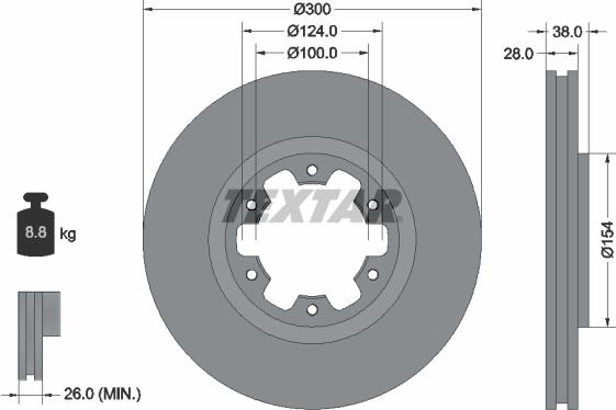 Textar 92109500 - Disque de frein cwaw.fr