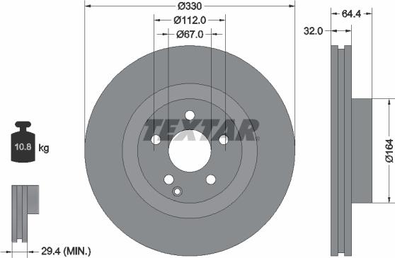 Textar 92119905 - Disque de frein cwaw.fr