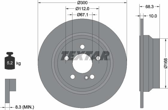 Textar 92115400 - Disque de frein cwaw.fr