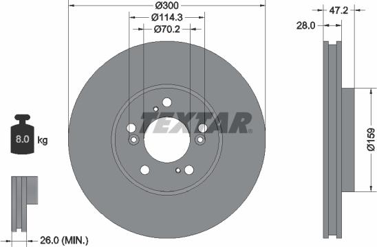 Textar 92110200 - Disque de frein cwaw.fr