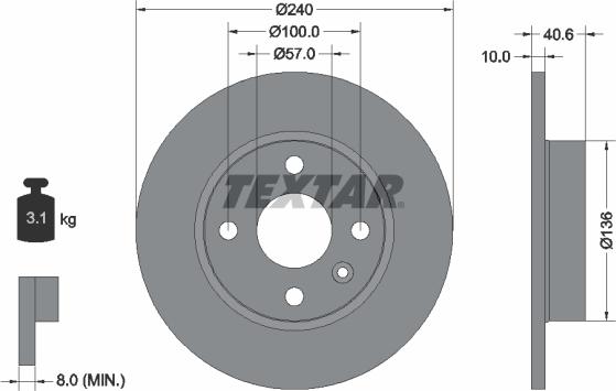 Textar 92111000 - Disque de frein cwaw.fr