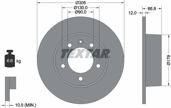 Textar 92111200 - Disque de frein cwaw.fr