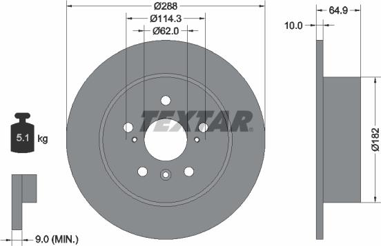 Textar 92117000 - Disque de frein cwaw.fr