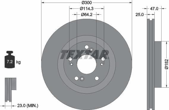 Textar 92186503 - Disque de frein cwaw.fr