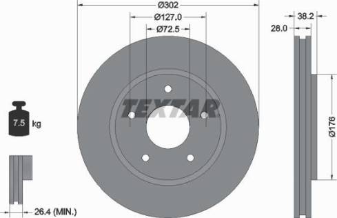 Textar 92181500 - Disque de frein cwaw.fr