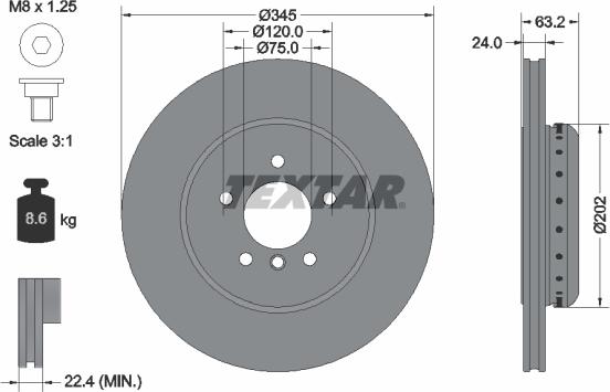 Textar 92182505 - Disque de frein cwaw.fr