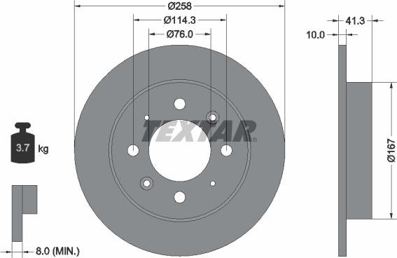 Textar 92134300 - Disque de frein cwaw.fr