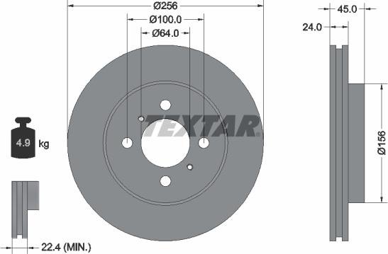 Textar 92135000 - Disque de frein cwaw.fr