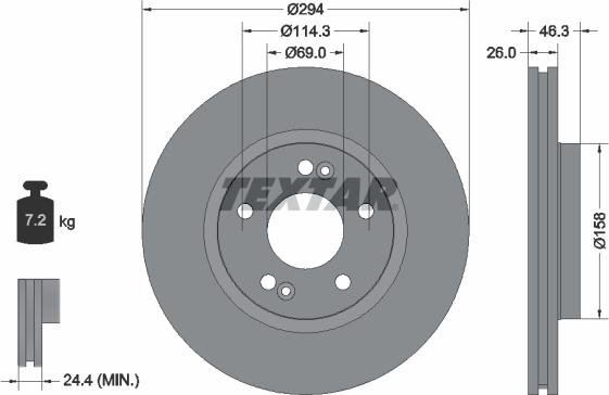 Textar 92136400 - Disque de frein cwaw.fr