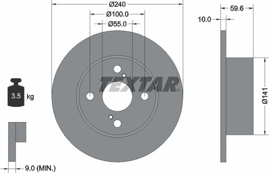 Textar 92136000 - Disque de frein cwaw.fr