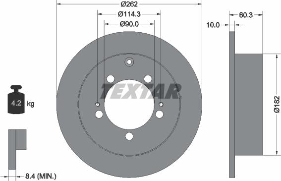 Textar 92136100 - Disque de frein cwaw.fr