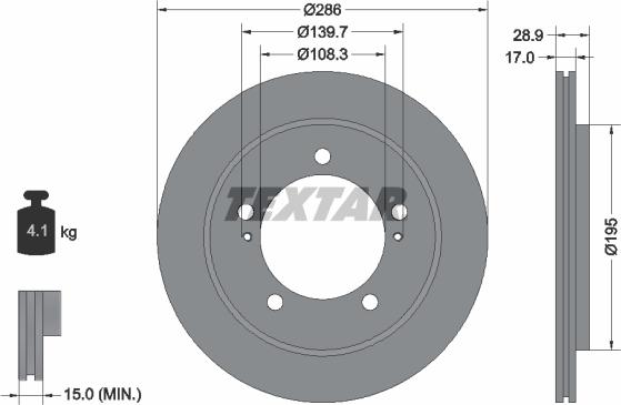 Textar 92136800 - Disque de frein cwaw.fr