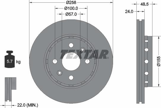 Textar 92131100 - Disque de frein cwaw.fr