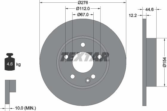 Textar 92131800 - Disque de frein cwaw.fr