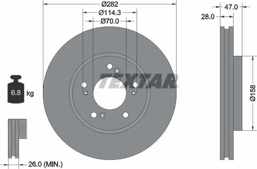 Textar 92138700 - Disque de frein cwaw.fr