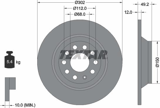 Textar 92132500 - Disque de frein cwaw.fr