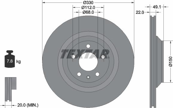 Textar 92132600 - Disque de frein cwaw.fr