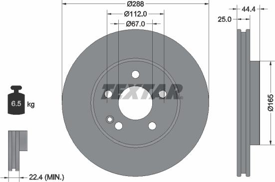 Textar 92132005 - Disque de frein cwaw.fr