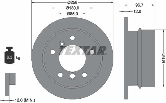 Textar 92137500 - Disque de frein cwaw.fr