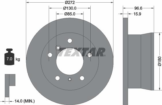 Textar 92137605 - Disque de frein cwaw.fr