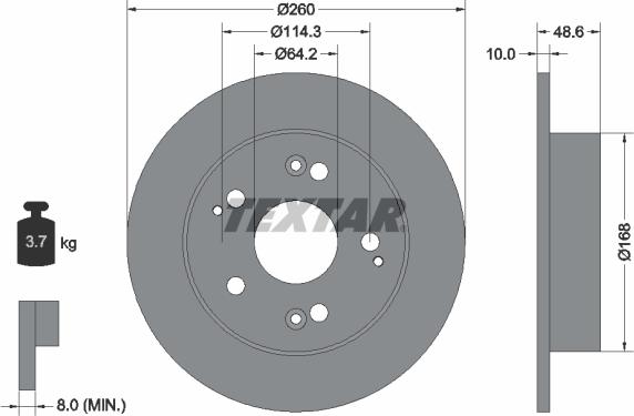 Textar 92125100 - Disque de frein cwaw.fr