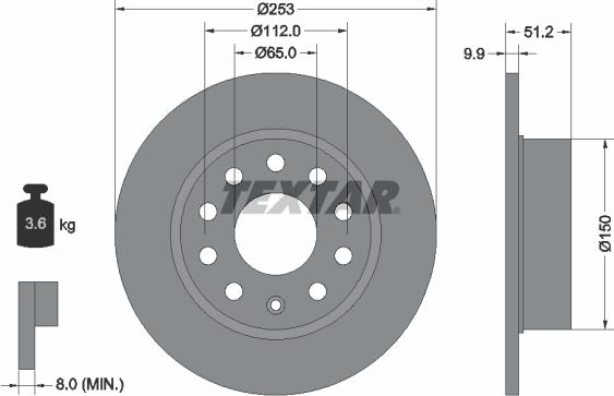 Textar 92120905 - Disque de frein cwaw.fr