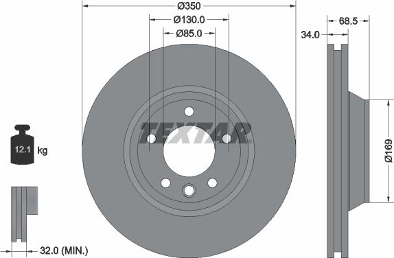 Textar 92121700 - Disque de frein cwaw.fr