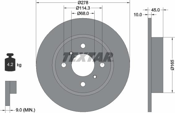 Textar 92128700 - Disque de frein cwaw.fr