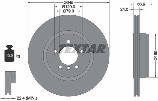 Textar 92123200 - Disque de frein cwaw.fr