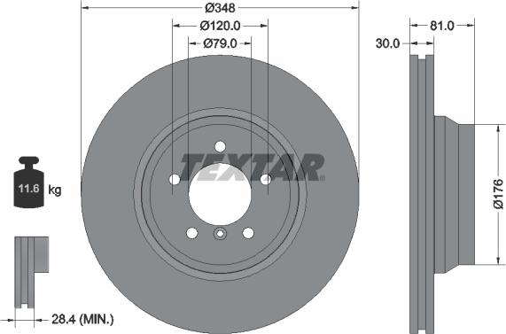 Textar 92122900 - Disque de frein cwaw.fr