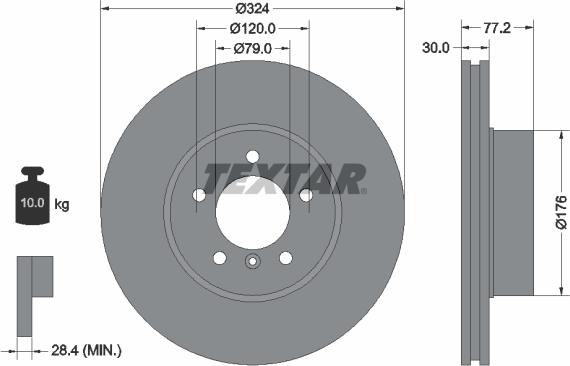 Textar 92122600 - Disque de frein cwaw.fr