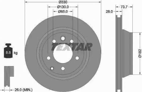 Textar 92122010 - Disque de frein cwaw.fr