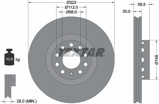 Textar 92122100 - Disque de frein cwaw.fr