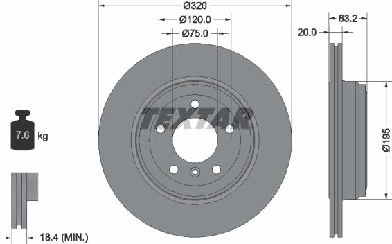 Textar 92122700 - Disque de frein cwaw.fr