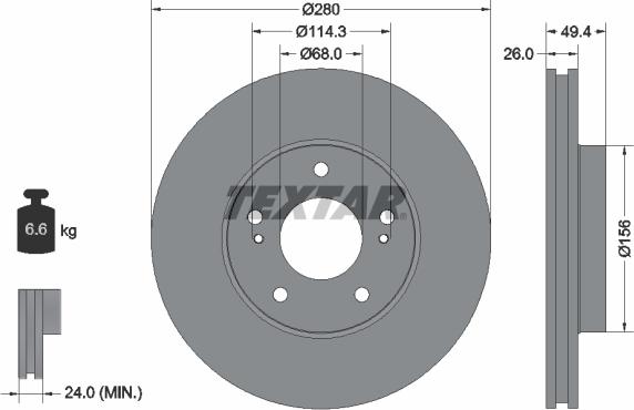 Textar 92179003 - Disque de frein cwaw.fr