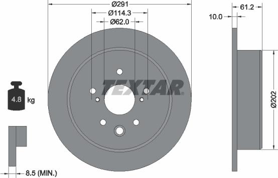 Textar 92179803 - Disque de frein cwaw.fr