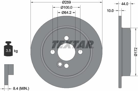 Textar 92175005 - Disque de frein cwaw.fr