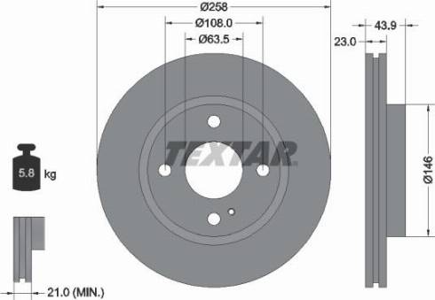 Textar 92176000 - Disque de frein cwaw.fr