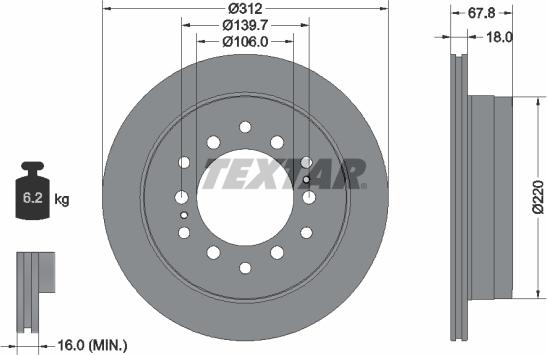 Textar 92170100 - Disque de frein cwaw.fr