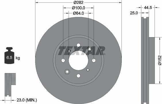 Textar 92170703 - Disque de frein cwaw.fr