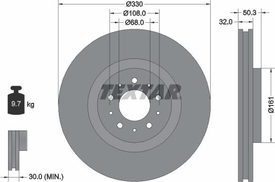 Textar 92178105 - Disque de frein cwaw.fr