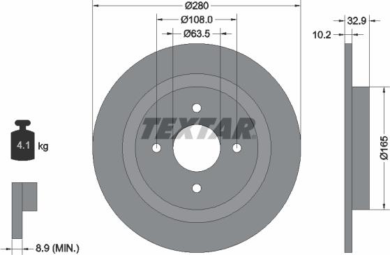 Textar 92172400 - Disque de frein cwaw.fr