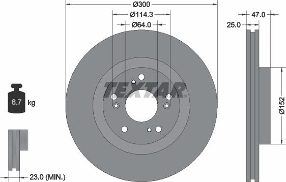 Textar 92177900 - Disque de frein cwaw.fr