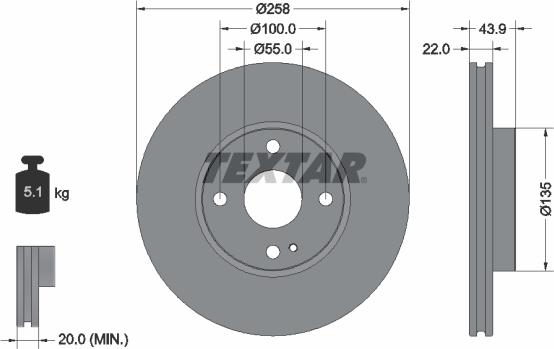 Textar 92300903 - Disque de frein cwaw.fr