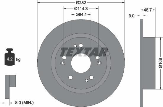 Textar 92301603 - Disque de frein cwaw.fr