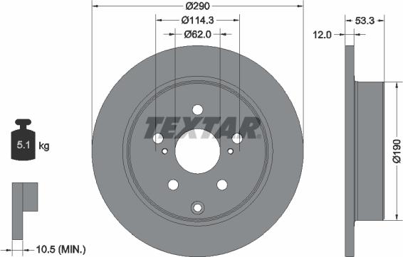 Textar 92314203 - Disque de frein cwaw.fr