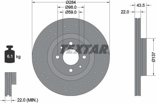 Textar 92316103 - Disque de frein cwaw.fr