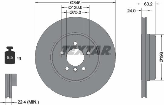 Textar 92310105 - Disque de frein cwaw.fr