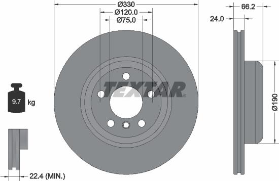 Textar 92313205 - Disque de frein cwaw.fr