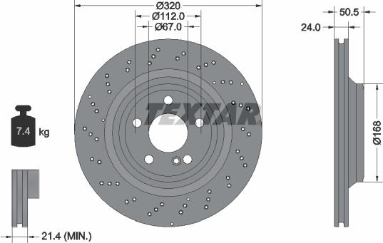 Textar 92317505 - Disque de frein cwaw.fr